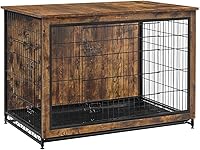 Vista 15 de Feandrea Muebles de jaula para perros, mesa auxiliar auxiliar de 38.6 pulgadas, moderna perrera para perros de interior de hasta 70 libras, jaula