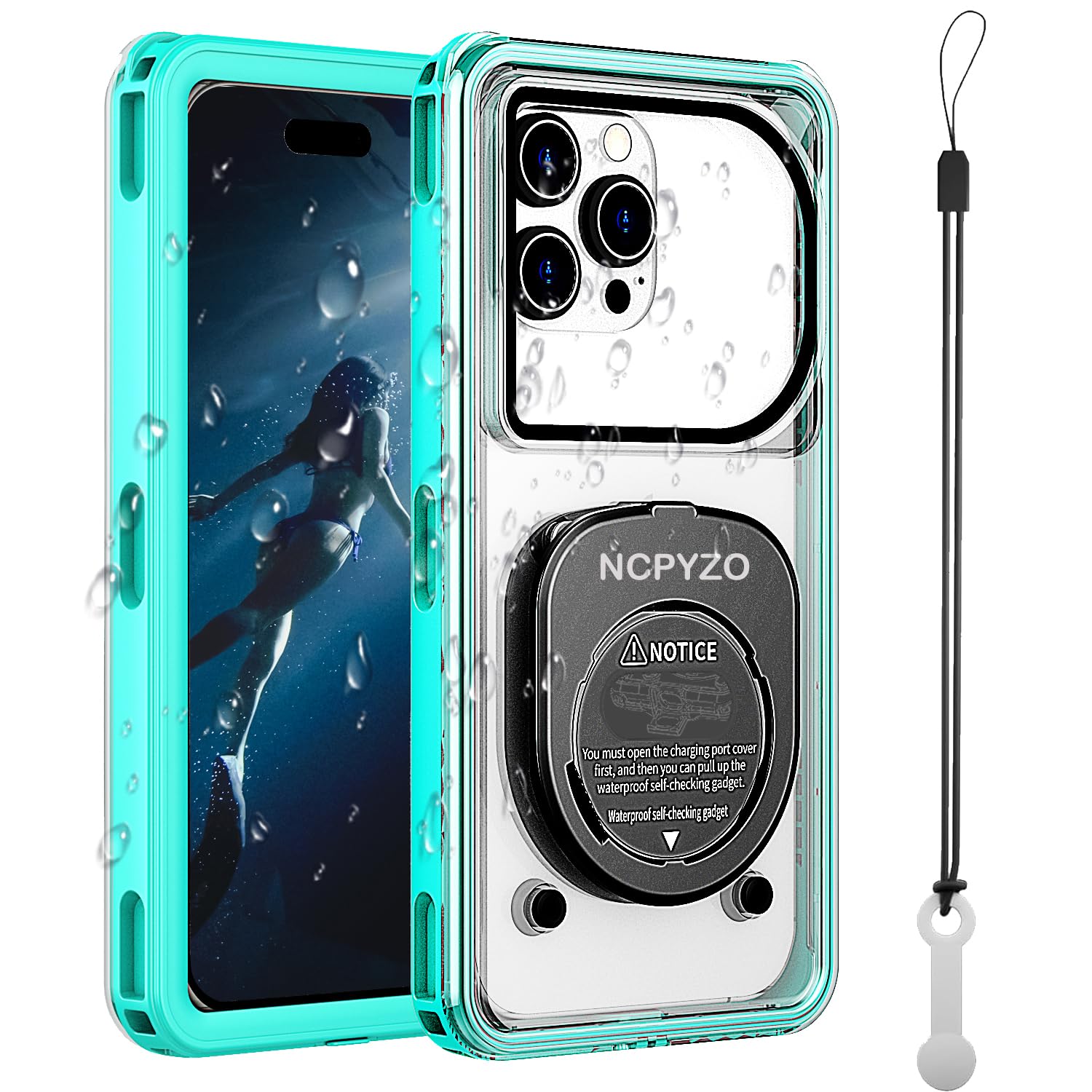 NCPYZO Waterproof Phone Case,IPX8 Phone Protection with Ideal for Snorkeling,Diving,and Water Activities,Suitable for iPhone,Samsung,Motorola,and All