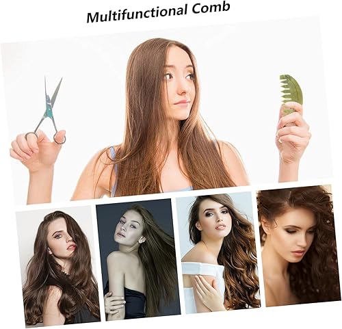 Miniatura 8 de GLEAVI Peine de jade portátil, peine de jade, peine de jade natural, herramientas de masaje, raspador de masaje, herramientas de belleza, peine