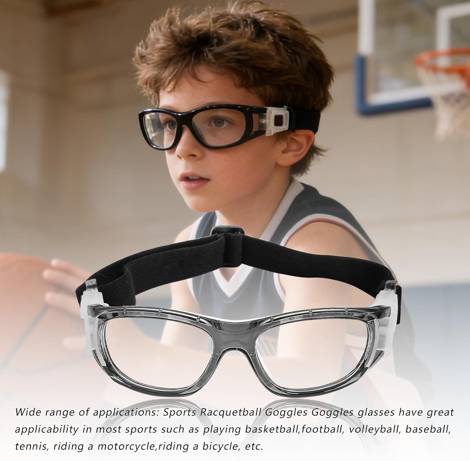Kids Sport Safety Goggles,Sports Protective Eyewear,Boy Basketball Football Goggles Replaceable Prescription Lenses