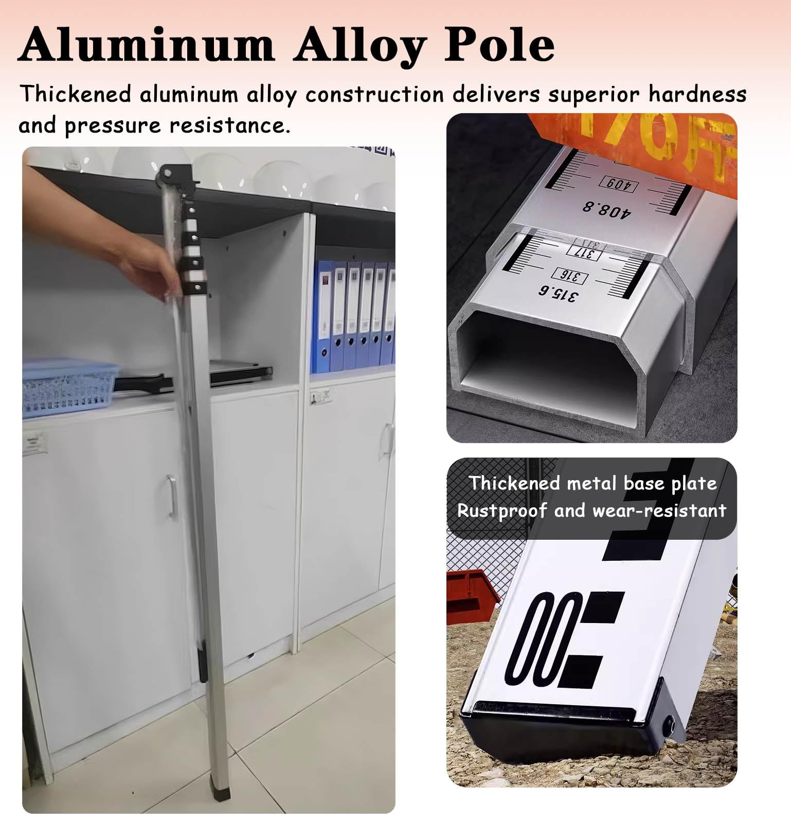 Wskaźnik Wysokości Ładunku Dla Samochodów Ciężarowych, 5M Teleskopowy Aluminiowy Władca Z Torebą, Precyzyjne Narzędzie Pomiaru Pioru Do Sufitu Mostu Łodzi I Naczepy