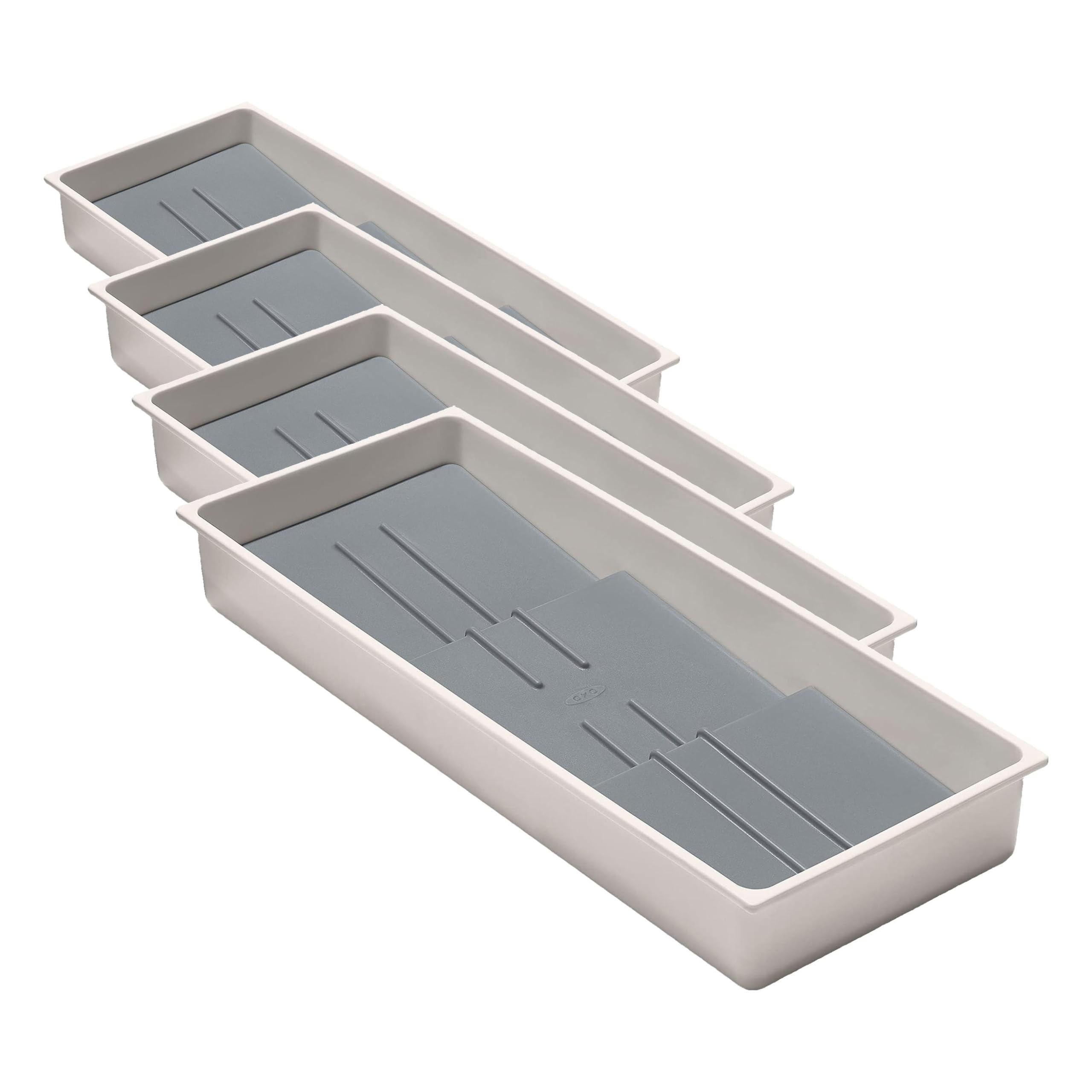 OXO Caddy, Spice Drawer Organizer, White | Good Grips | Compact | Pack of 4