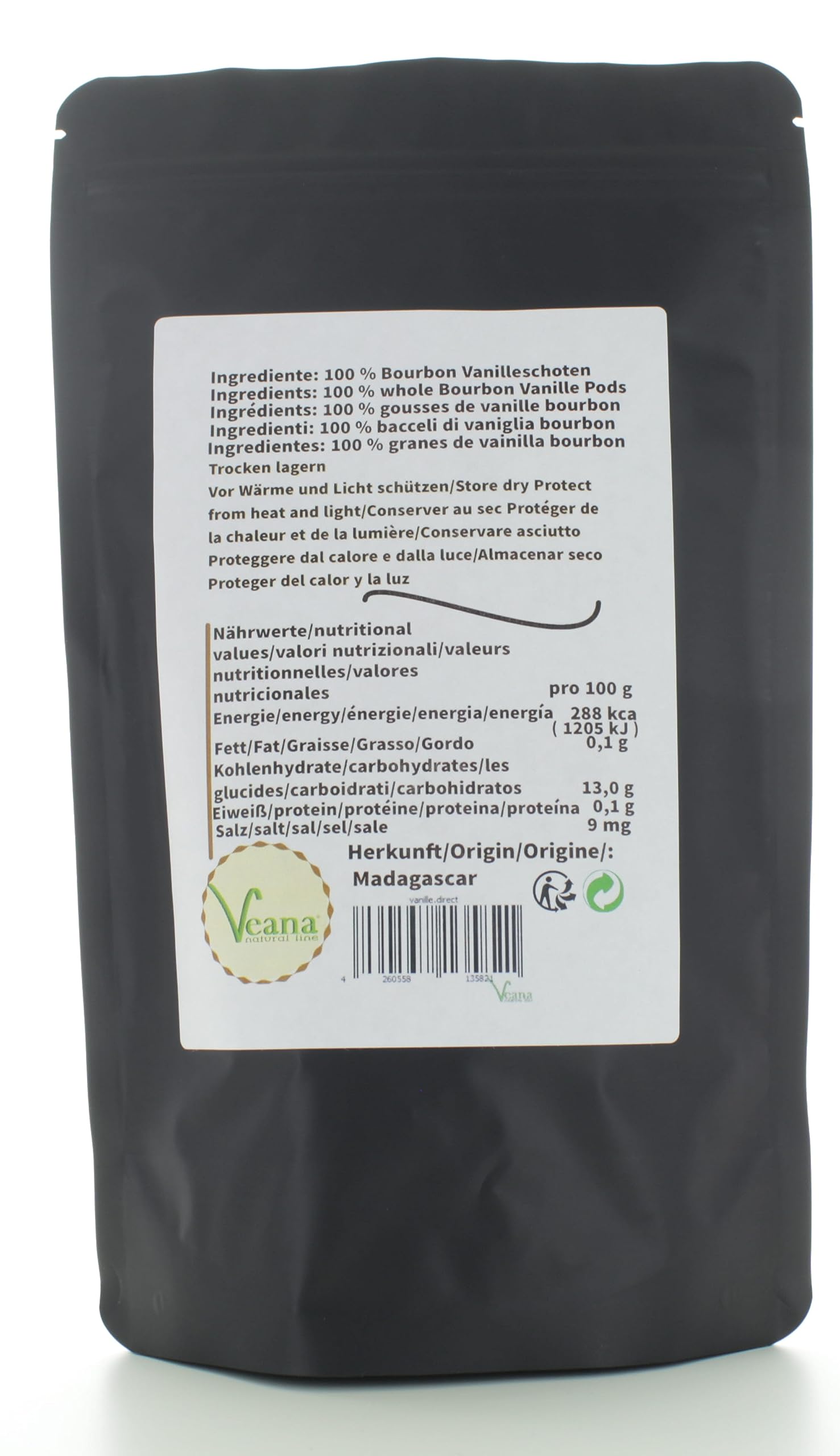 Bourbon - Escurritos de vainilla (50 unidades, 12-13 cm, 100% natural, de Madagascar