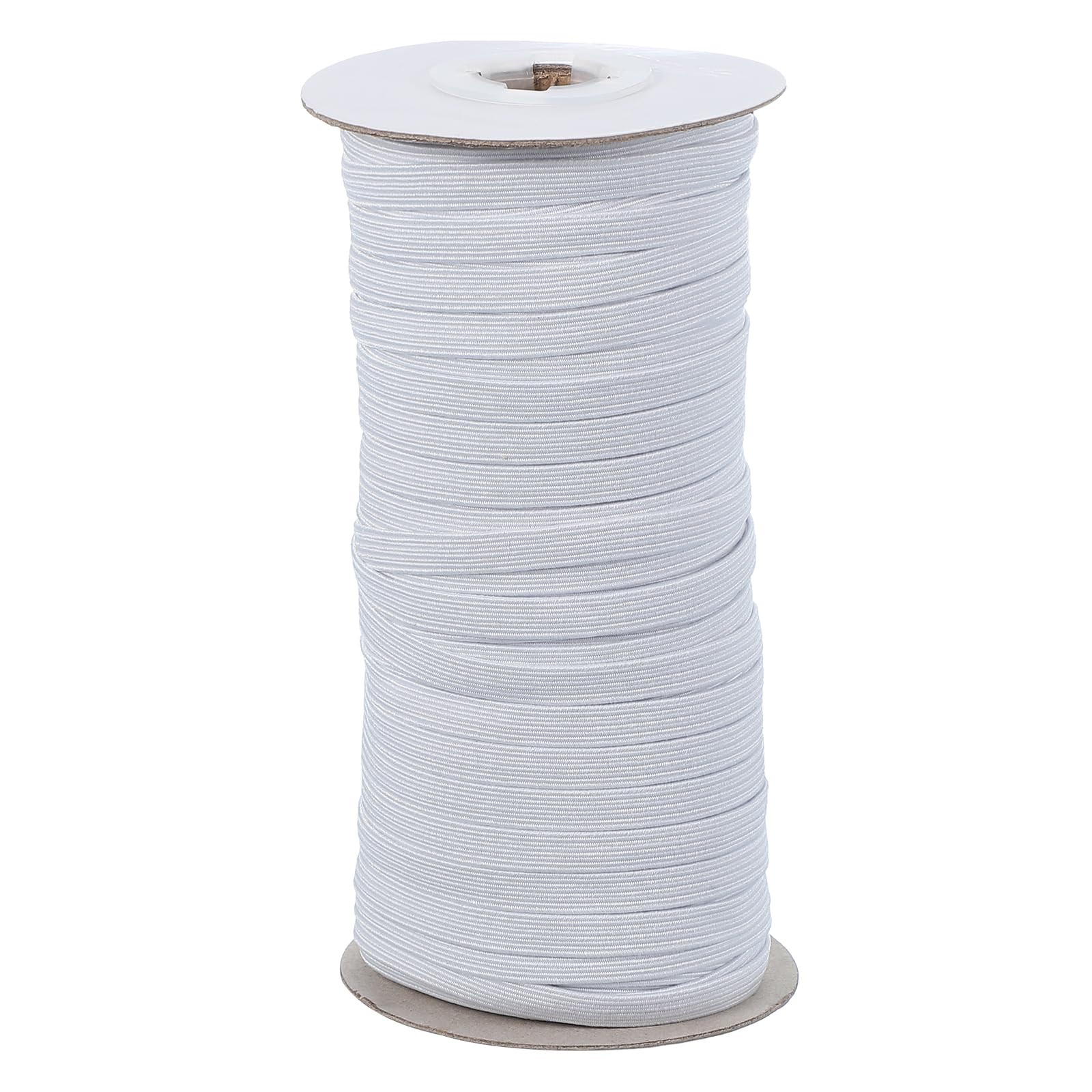 PATIKIL Elastic Bands 6mm x 45 Meters, Polyester Flat Elastic Cord Stretch Strap for Sewing Crafting DIY White