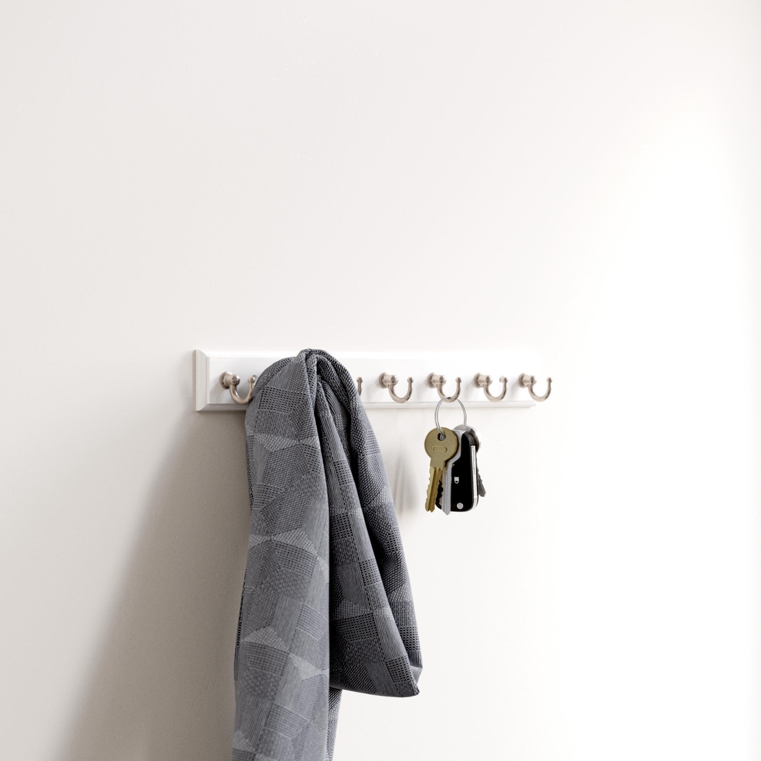 Franklin Brass B46712K-PMN-R Wall Mounted 14 Wall Key Rail in Pure