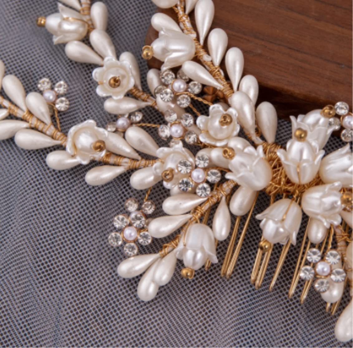 Pettini Laterali Donna Pettini per Capelli Fasce per Capelli da Sposa Accessori per Capelli da Sposa Pettine per Capelli in Cristallo Floreale Fascia per Capelli Pettinini Fermacapelli