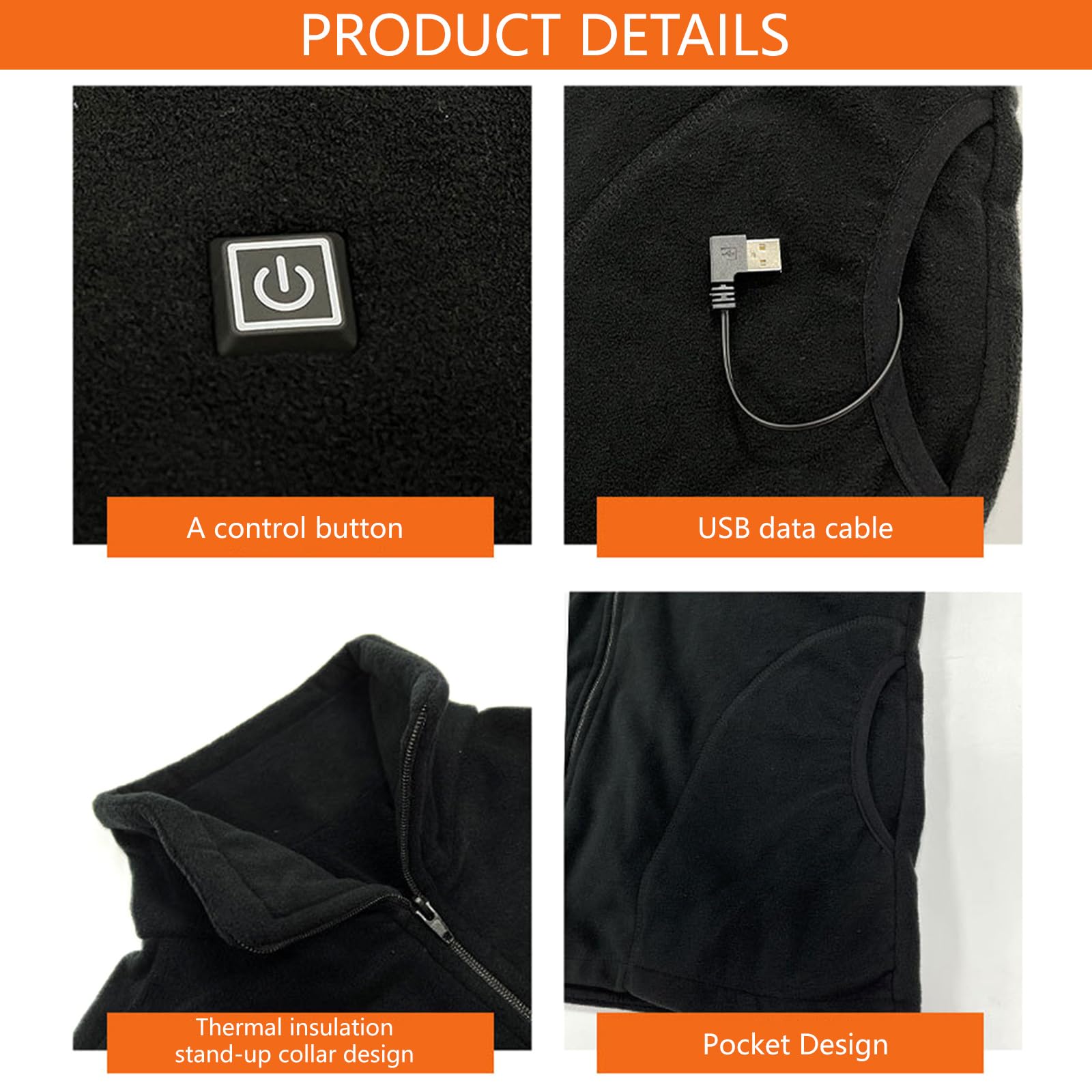 Gilet riscaldato USB con tasche per uomo donna 5 zone di riscaldamento riscaldamento rapido traspirante all'aperto sport invernali abbigliamento famiglia anziani