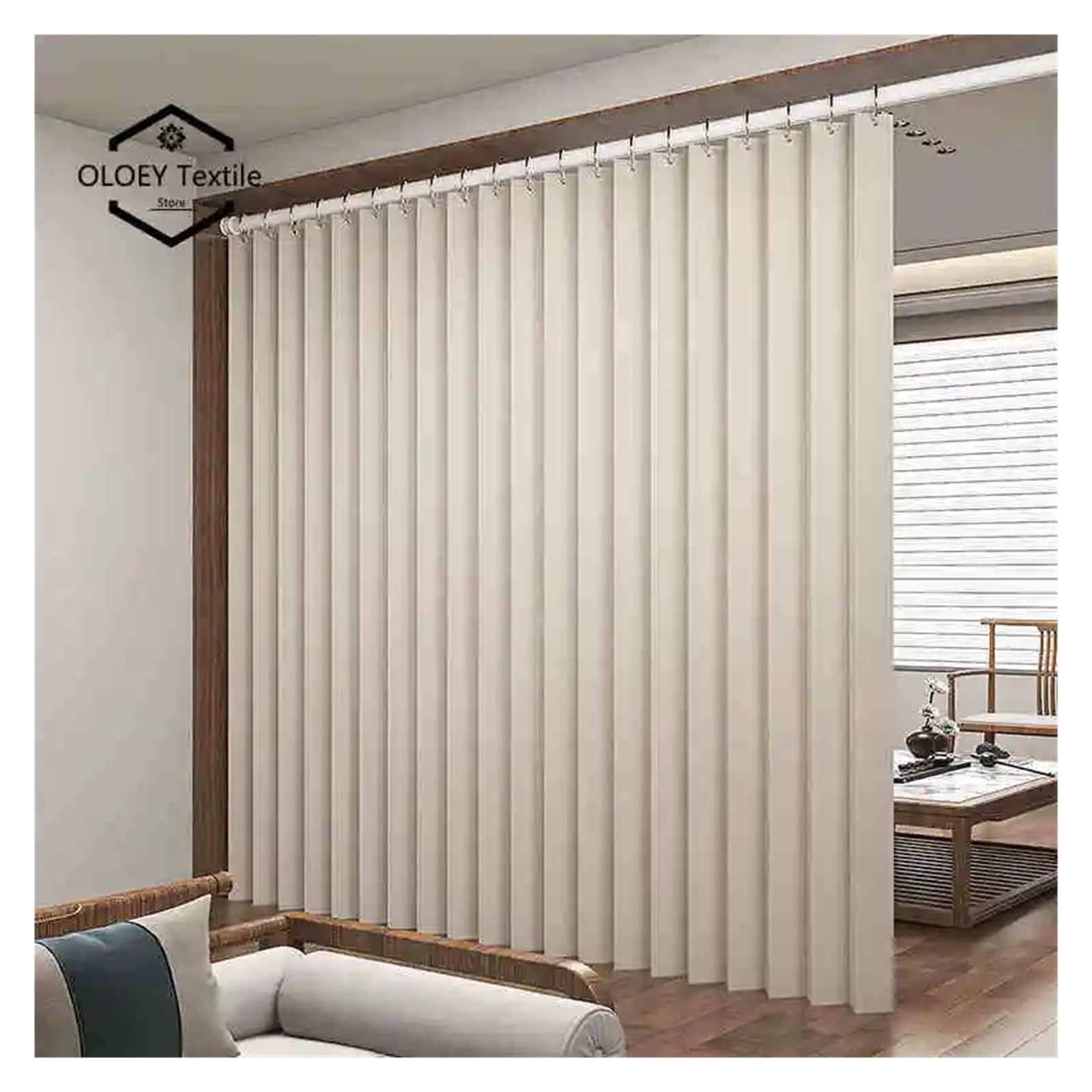 Tende Lino Tende for porte di armadi, plissettate, pieghevoli, magnetiche, fermatende for patio, divisorie for stanze, tende scorrevoli in vetro(Grey,1 * 2.5)