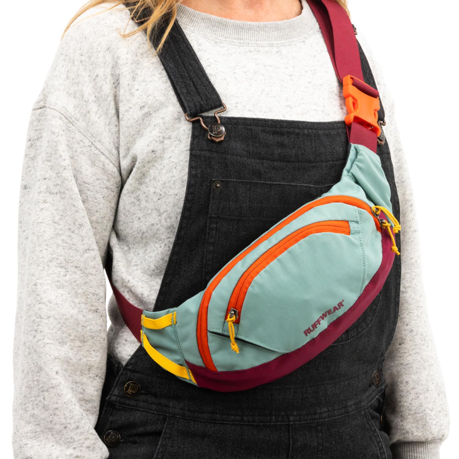 RUFFWEAR Home Trail Hip Pack, regulowana torba na ramię i torba na pasek, na spacery z psem, nerka, torba na ramię lub torba na talię z kieszeniami na zamek błyskawiczny, torba na smakołyki dla psa i