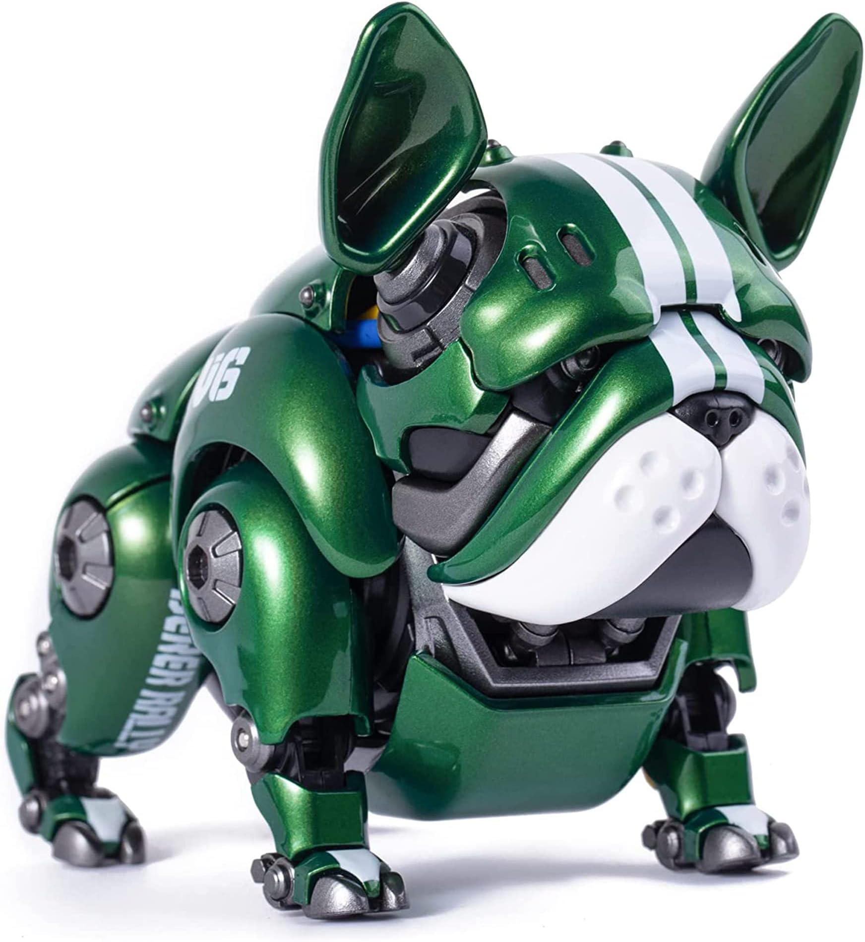 Mechanical Dog Collectibles, 6.1'' Bulldog Robot Action Figure, Mechanical Beast, Puppy Toys, Car Decoration 15+ (Green)…