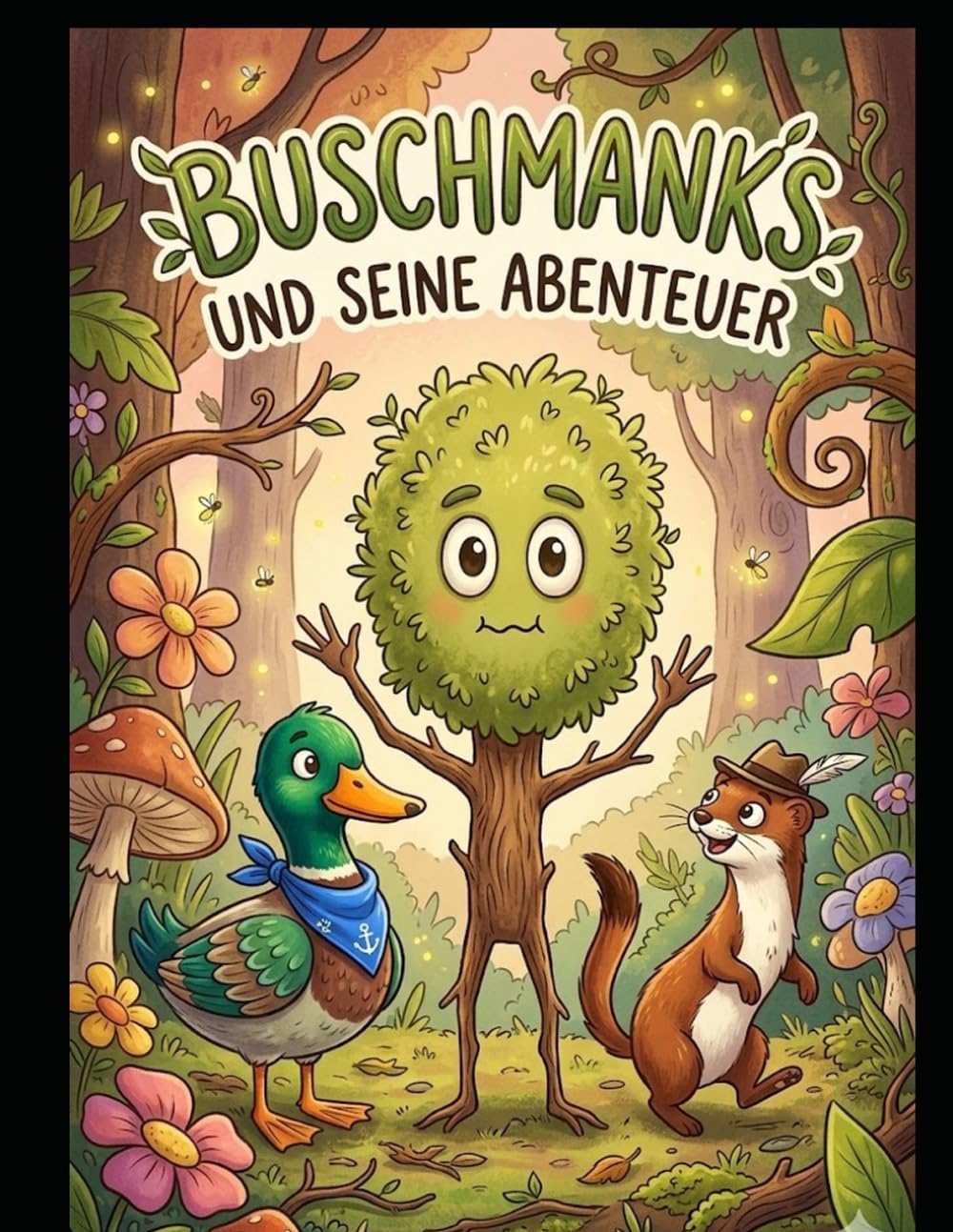 Buschmanks und seine Abenteuer: Die Geschichte zum Lesen und Ausmalen