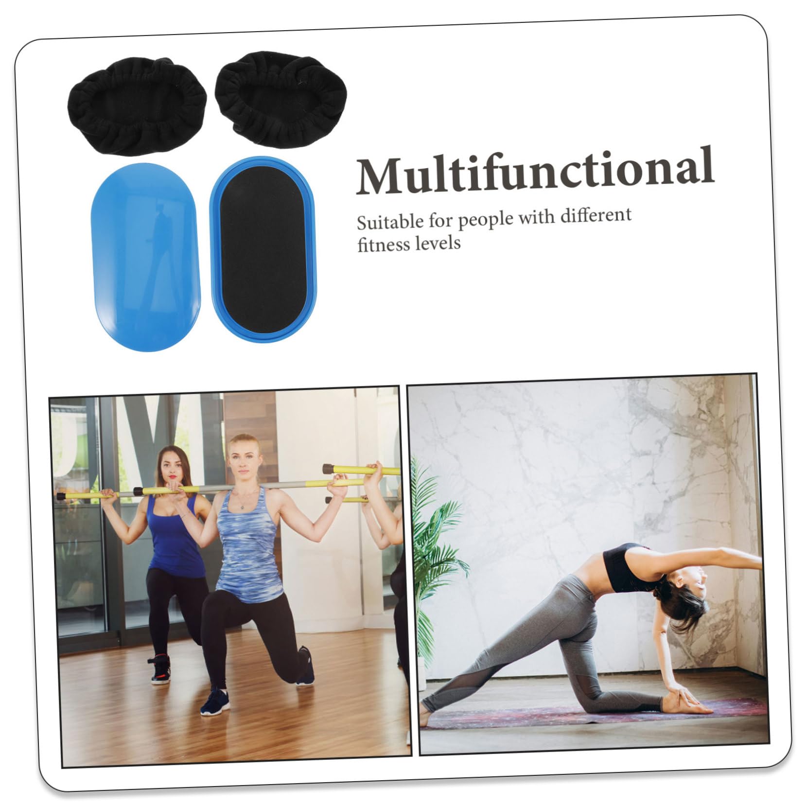 CLISPEED Set di 1 Piastra Scorrevole Ovale per Fitness in ABS ed Eva, Design Ergonomico Compatto e Portatile, Attrezzo Versatile per Esercizi Aerobici a Casa e Palestra