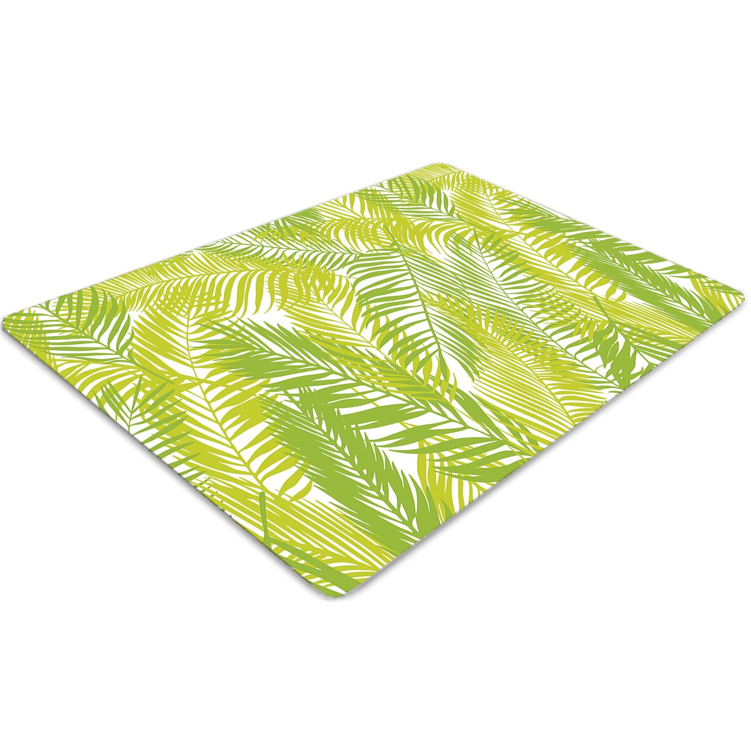 Tapis de sol bureau à motif feuille verte pour protéger le parquet de maison