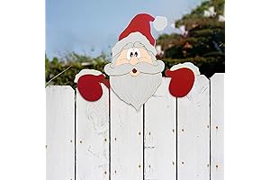 Christmas Fence Peeker Decoration - Merry Christmas Outdoor Yard Signs