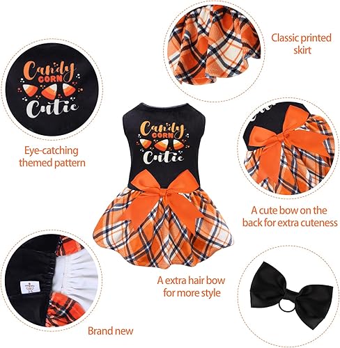 Miniatura 108 de CuteBone - Vestido de terciopelo para perros pequeños, para cachorros, ropa rosa para perros CVA02M-D