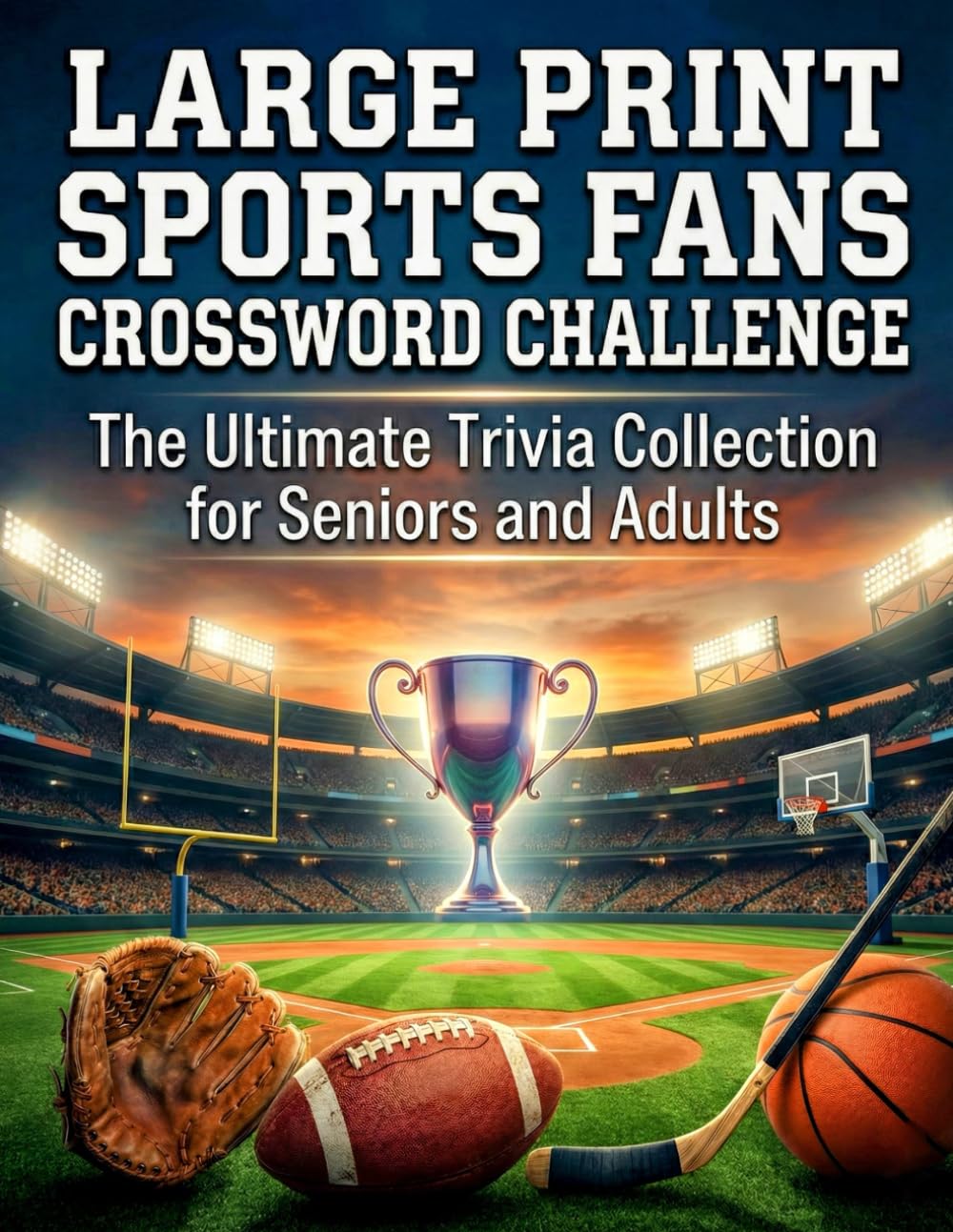 Large Print Sports Fans Crossword Challenge: The Ultimate Trivia Collection for Seniors and Adults