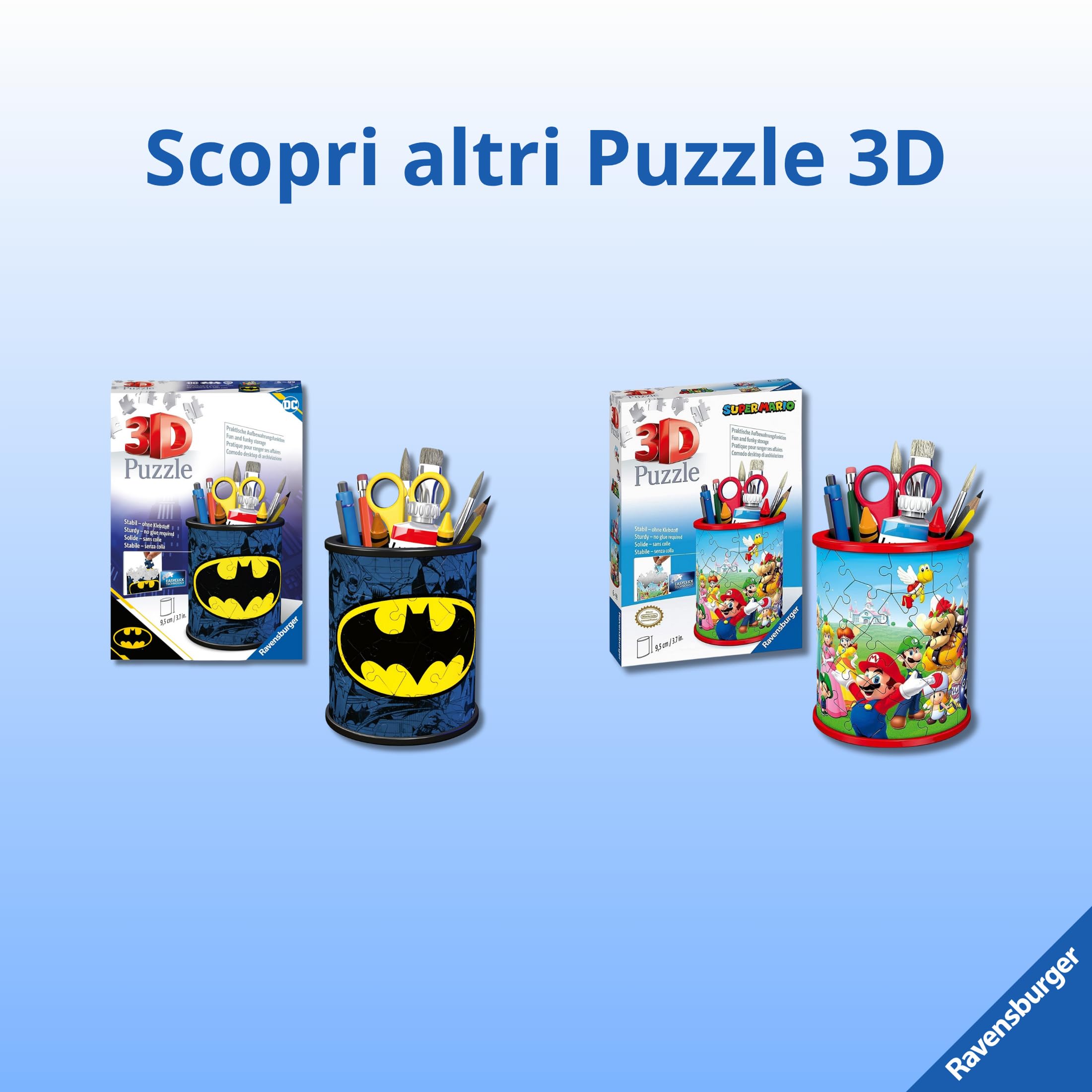 Ravensburger Pokemon Puzzle 3D Portapenne 57 Pezzi Regalo Bambino 6 Anni Gioco Gadget Pikachu
