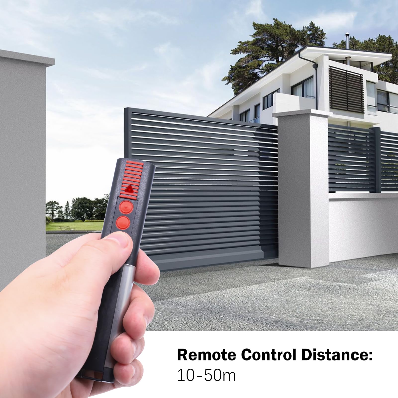 Mando a distancia para puerta de garaje 434,42 MHz Hansender, 2 unidades de mando a distancia de repuesto compatible con 4014 TX03-434-2, 4022 TX03-434-2, 4013 TX02-434-4-XP mando a distancia, 4