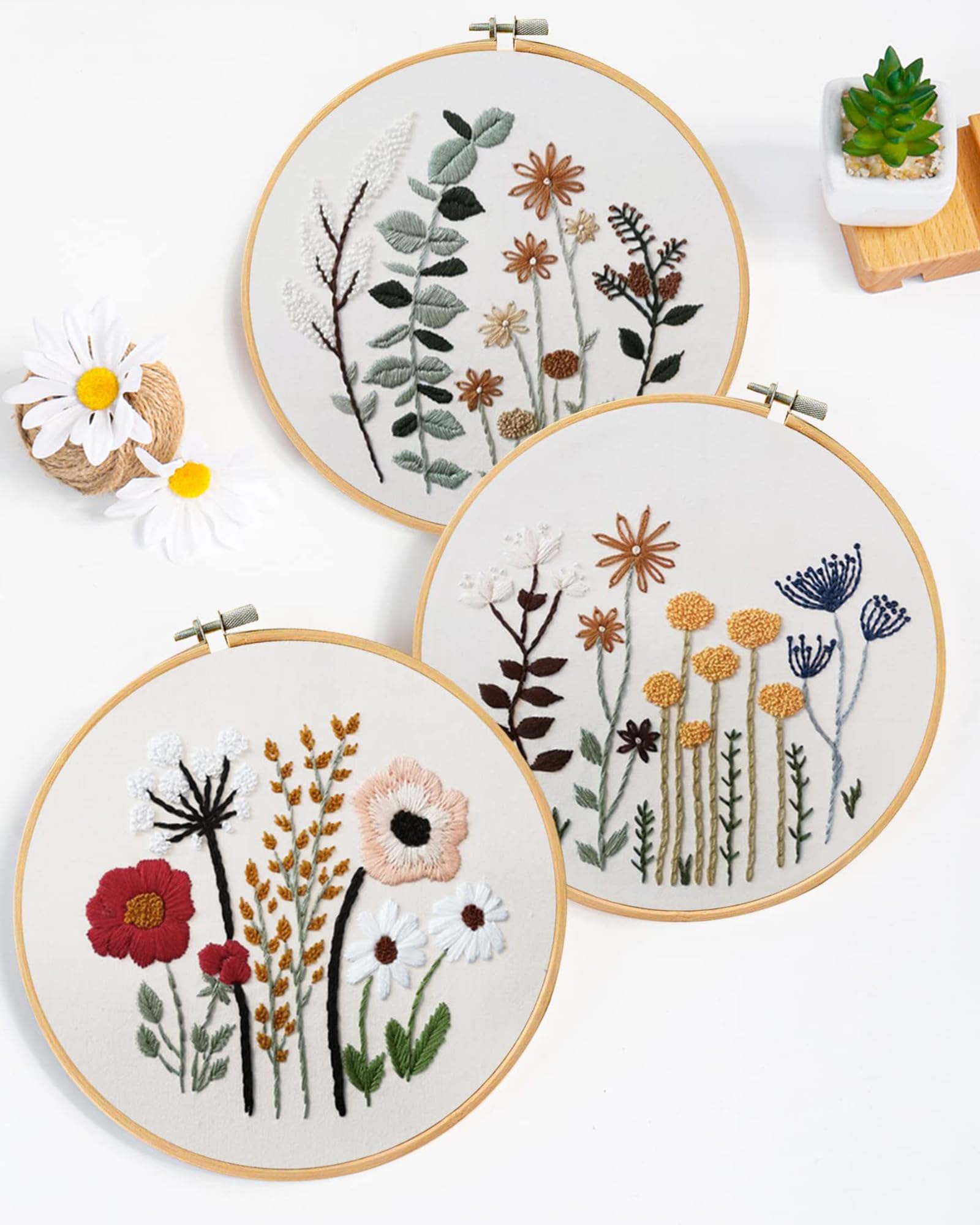 Embroidery Kits for Beginners - Floral Designs -8