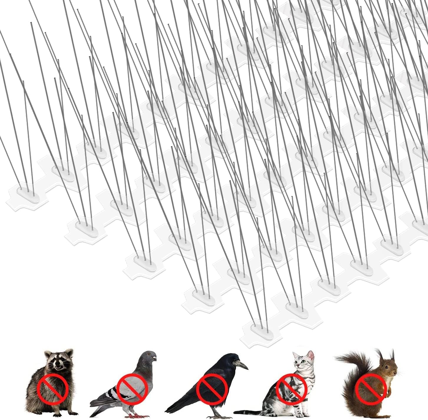 Gluckluz Bird Spikes Cat Repellent 24 Packs Anti Bird Deterrent
