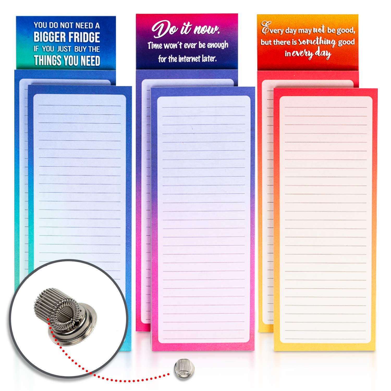 Buy 6 Notepads with 3 Quote Fridge & 1 Pen Holder Full Back