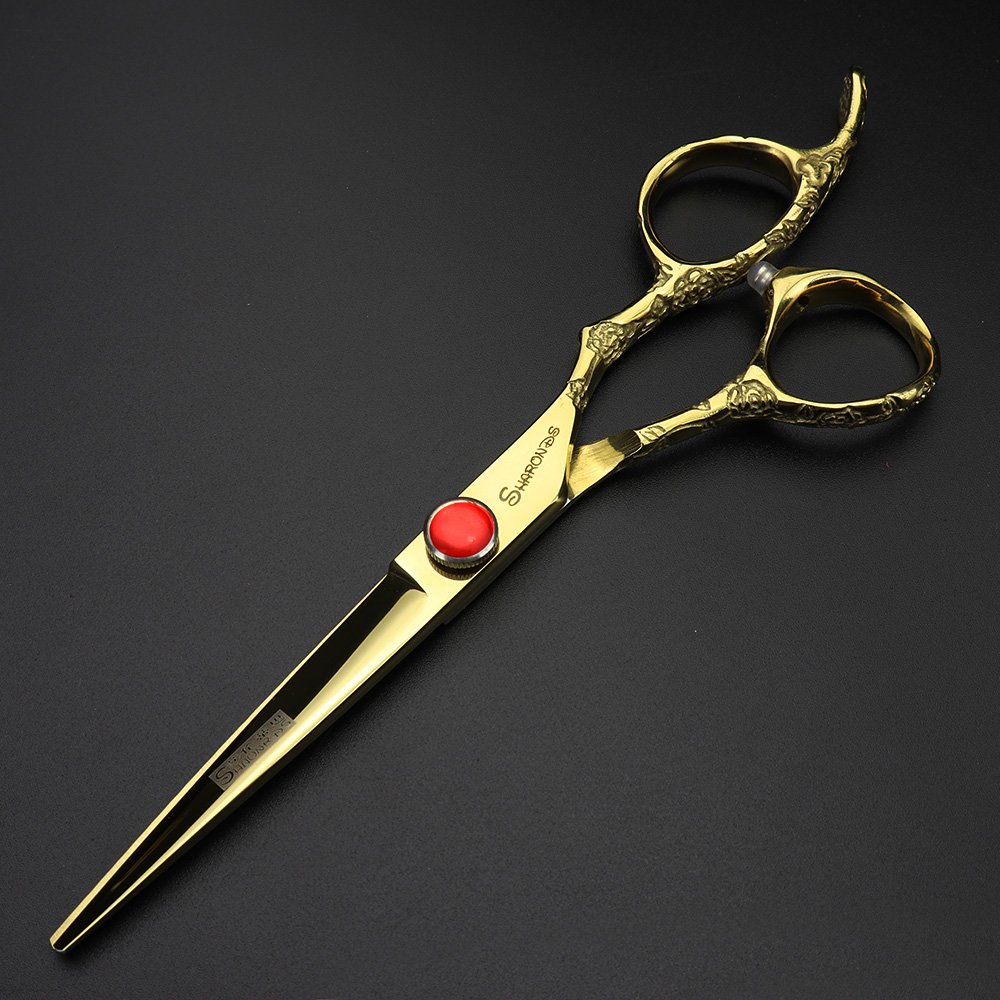 Doré Ciseaux de coiffeur 5,5 pouces 6 pouces et 7 pouces Ensemble de ciseaux de coiffure