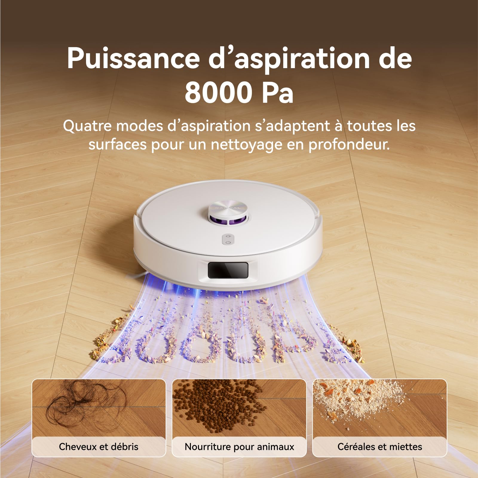 NARWAL Freo S Robot Aspirateur Laveur 8000 Pa, Pression de Nettoyage 8 N