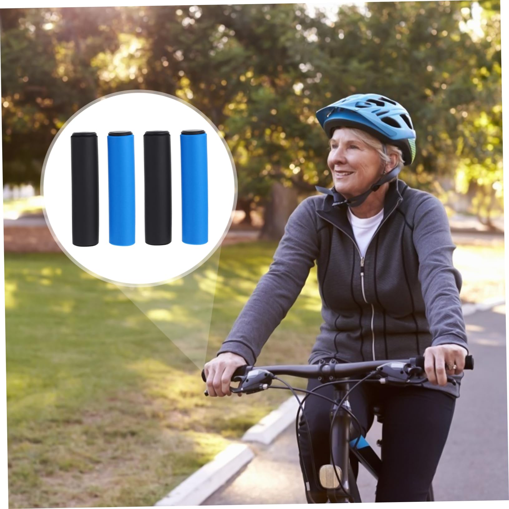 BESPORTBLE Poignée De Vélo Guidon Support De Téléphone Titulaires Vélo Électrique Poignées De Fauteuil Poignées pour Coussin De Voiture Mobile Black Éponge