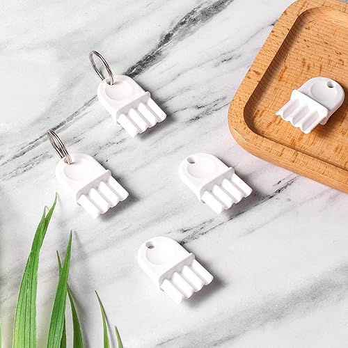 Miniatura 5 de Luter 5 llaves dispensadoras universales de toallas de papel, plástico, estilo moderno para conserjes, profesionales de mantenimiento (blanco)