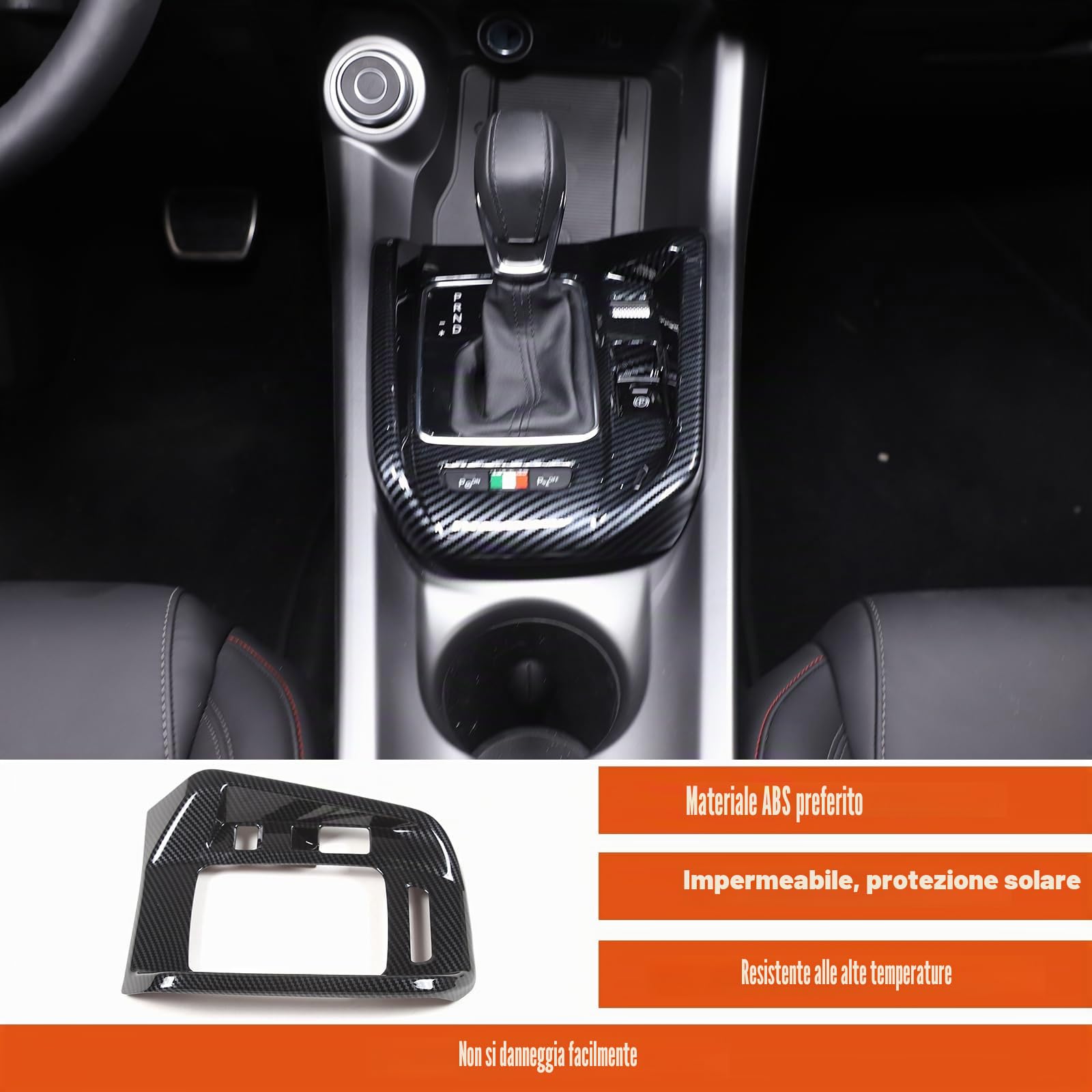 Copertura del telaio del pannello del cambio della console centrale dell'auto in plastica ABS compatibile con Alfa Romeo Tonale 2022-2024 accessori interni