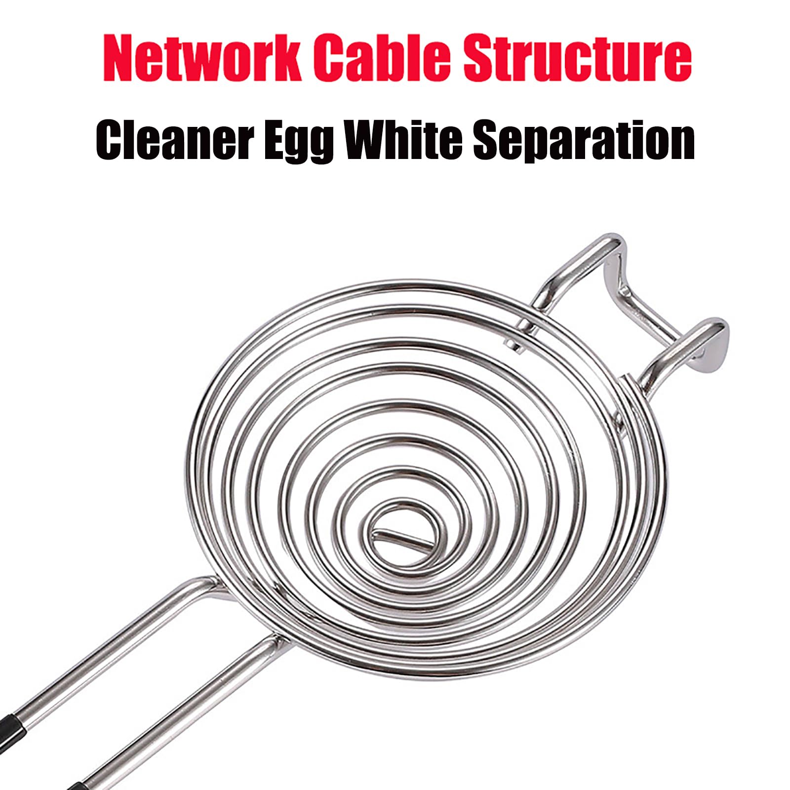 Separador de yemas de Huevo,Separador de Claras de Huevo Separador de Huevos de Acero Inoxidable con Asas para herramienta de cocina Separador de utensilios de cocina