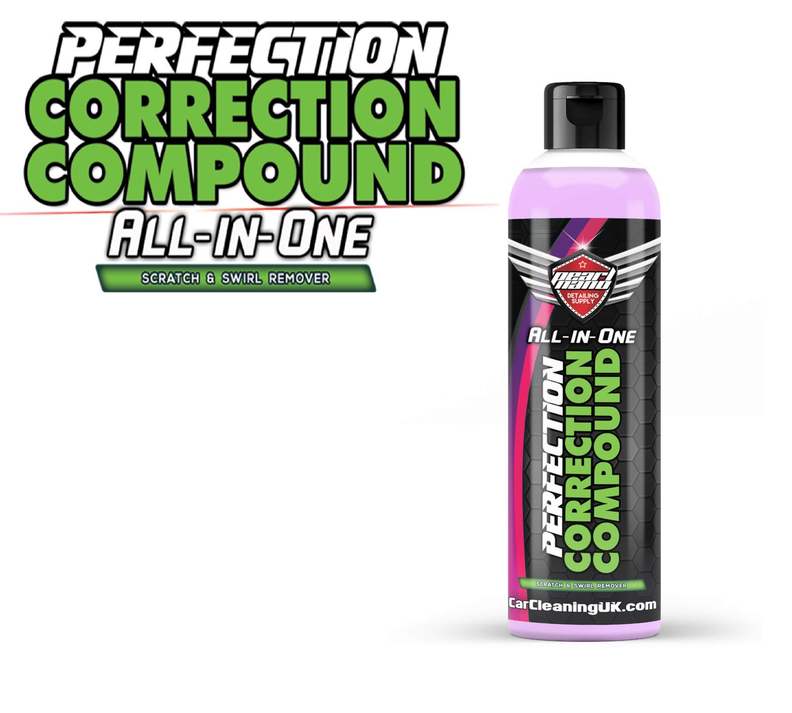 Pearl NanoCorrection Compound amazing Shine Repair Scratch Swirl Repair for Paint Polish Scuff Blemish Restorer - Surface, Hairline, Branch, Deep Marks - Car Restoration Cleaning Kit (4oz)