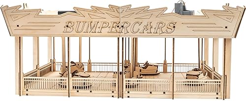 Coasterdynamix Kit de modelos de madera de autos de parachoques 3D, kit de rompecabezas de construcción motorizado eléctrico para adultos y niños,