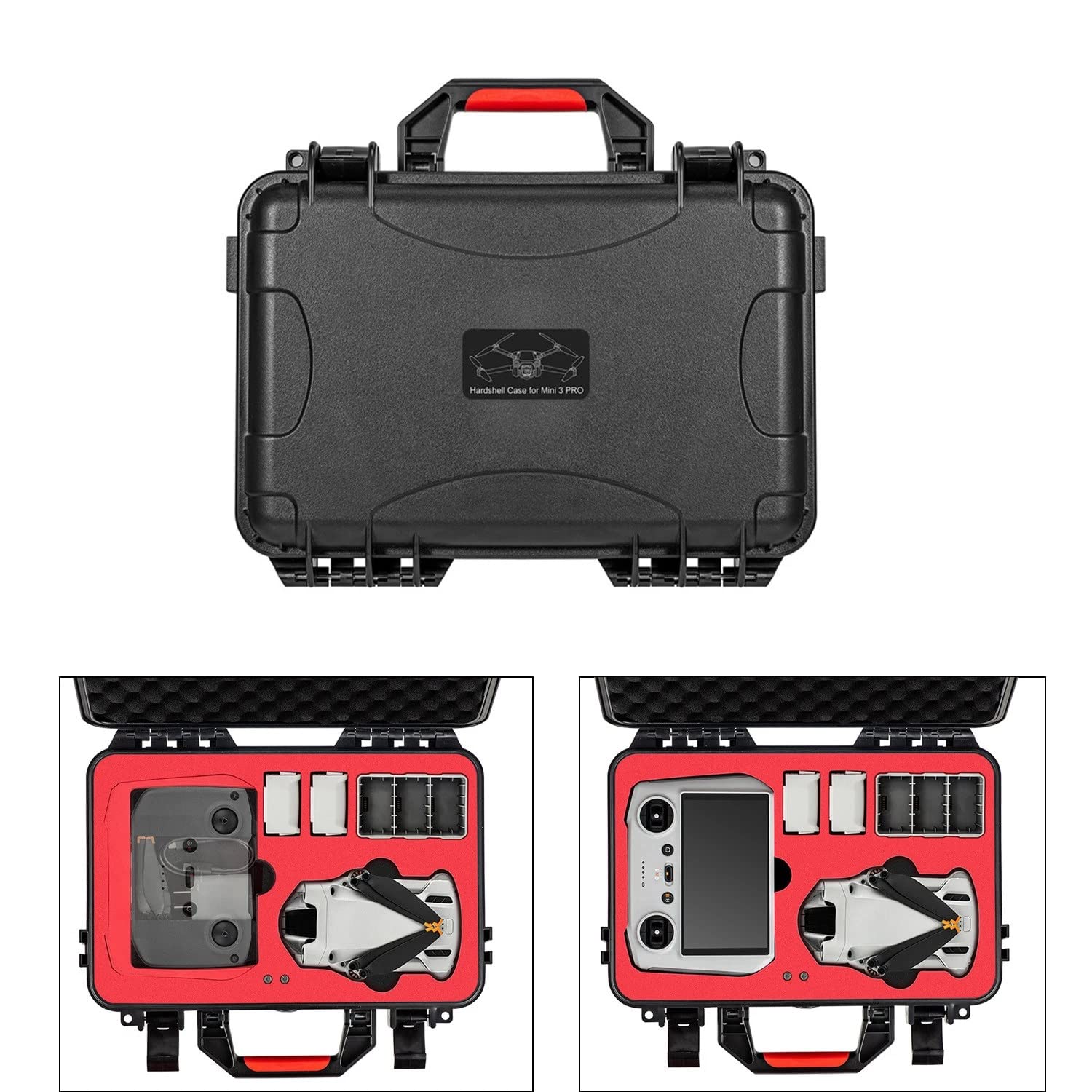 Water Proof Hard Shell Carry Case for DJI Mavic Mini 4 Pro Drone /DJI Mini 4 / Dji MINI 3, 3 PRO (for DJI RC 2/ RC-N1/Dji RC) anti-DUST Double Layered Storage Travel Box-Fits Combo,Tablet,Landing Pad 1