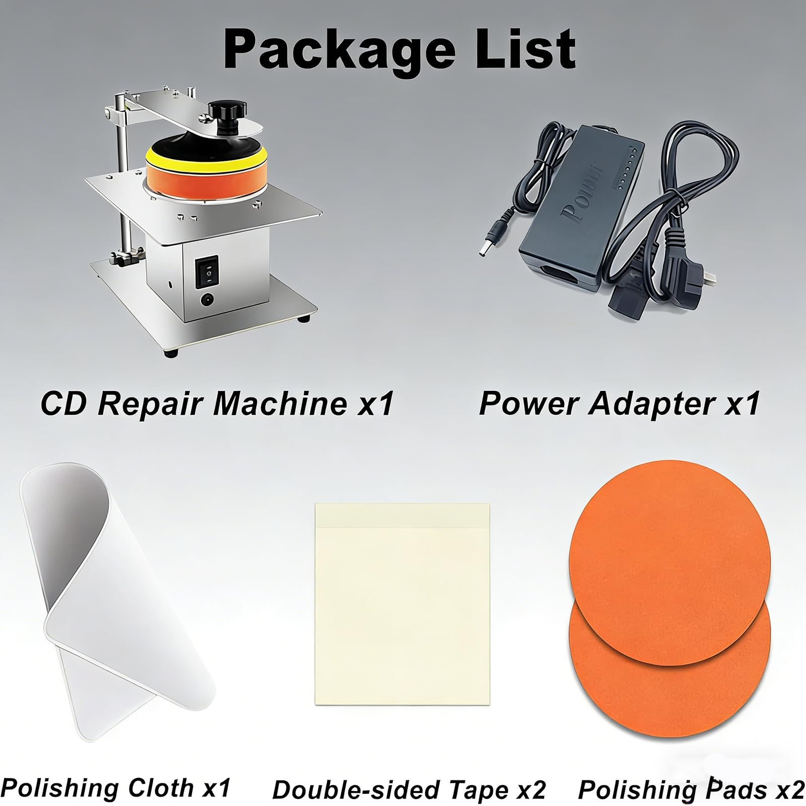 Disc Poliermaschine für Datenrettung und Kratzreparatur, 7-Gang-Einstellung, 6000r/Min für CD/DVD Reinigung und Wiederherstellung