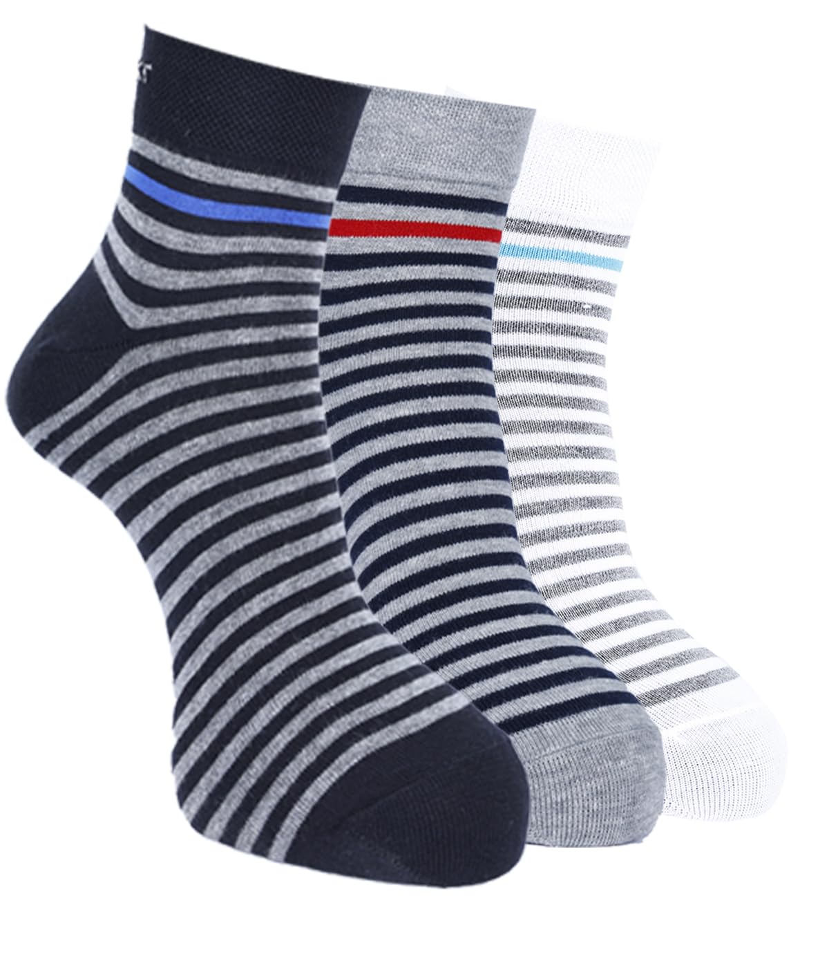 force nxt BY Dollar Socks for Men Solid Ankle Length Cotton Socks, Free Size, Pack of 3 (Multicoloured)-picture-36
