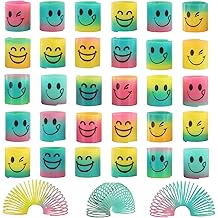 30 Pack Spring Rainbow Magic Fidget Stress Coil Mini Springs Bulk Toys for Party Favor Carnival Prize Birthday Goodie Bag Stuffers for Kids Boys Girls&hellip;
