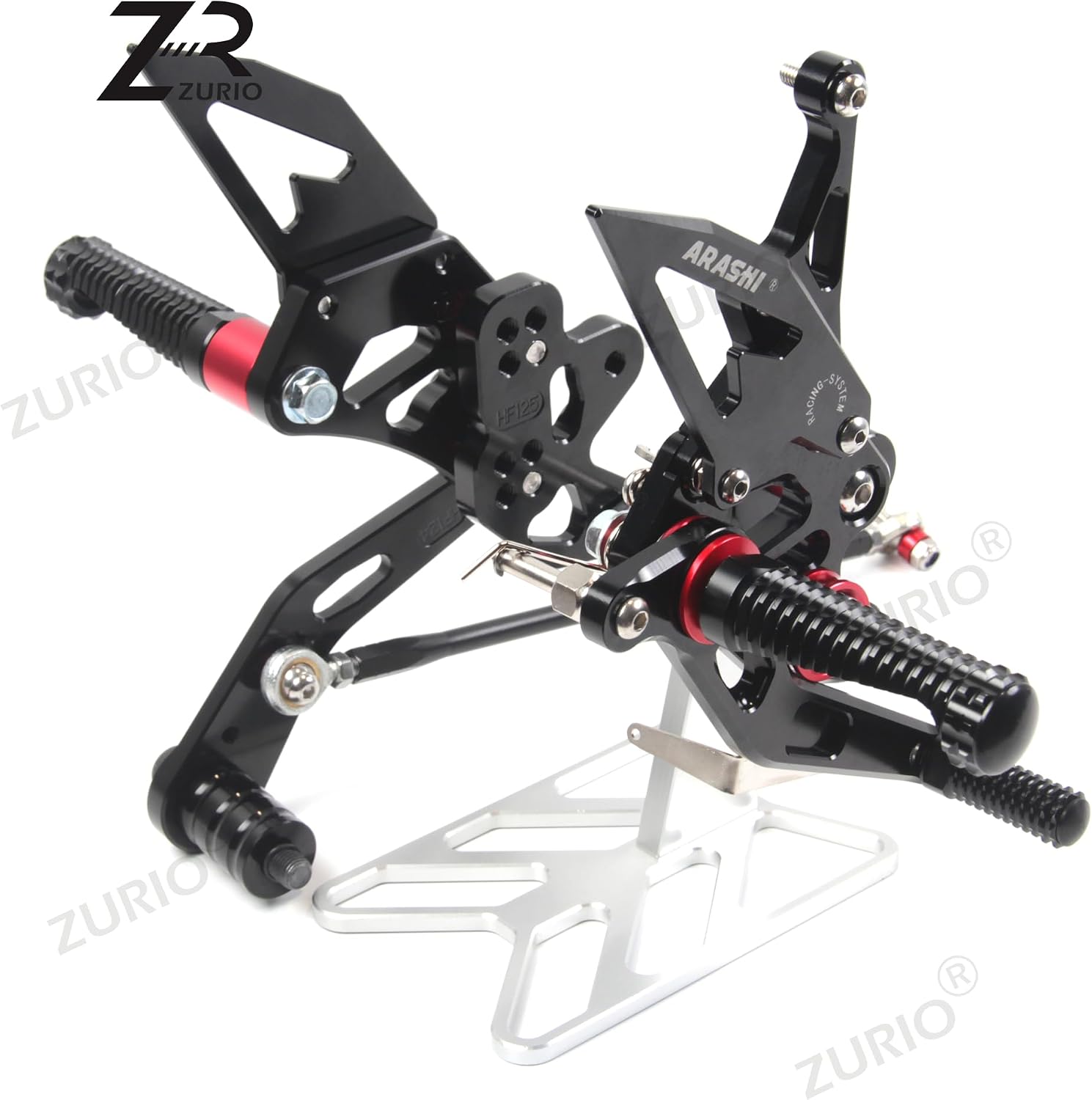 V2.0 Adjustable Rearsets Compatible with Suzuki GSXR 600 750 2011-2017, Black
