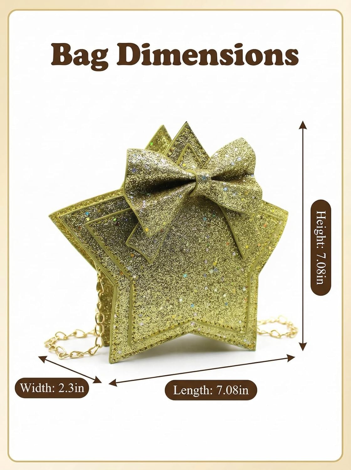 ZGMYC Little Girls Glitter Sequins Crossbody Purse Star-Shaped Bowknot Shoulder Bag Satchel - Image 7