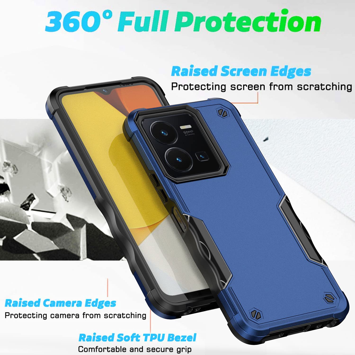Soft Armor Case Für Vivo Y35 & Y22s – Schlank, Stoßfest & Mit Kameraschutz | Klare Schutzhülle