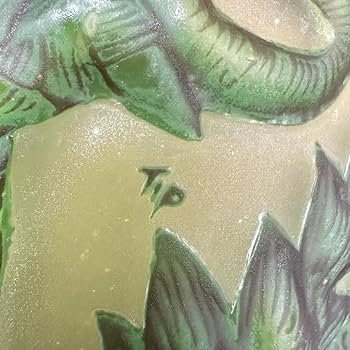 エミール　ガレ　特大　群像紋　花器　花瓶　技法スフレ　被せガラス　  高さ20 Amazon.co.jp: エミール ガレ 特大 群像紋 花器 花瓶 技法スフレ