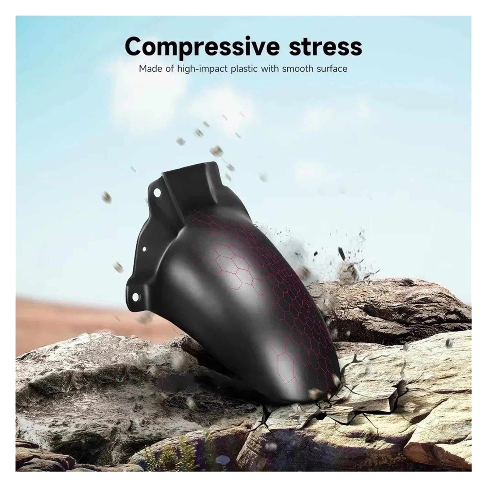 Motorrad-Kotflügel Für Moto Für Guzzi V85TT V 85 TT V85 TT 2019 2020 2021 2022-Motorrad Hinten Fender Huggers Splash Motorrad Schutzblech(Schwarz)