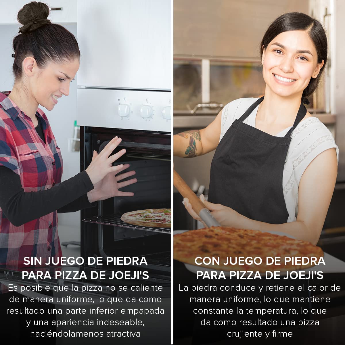 Joeji's Kitchen Piedra para Pizza Horno Pala de aluminio con mango, Piedra de Pizza para Horno de Pizza pala pizza horno, Deslizador de pan