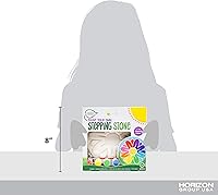 Vista 65 de Creative Roots Tortuga, Erizo y Sol de Mosaico - Pack de 3 Piedras de Paso de Cerámica de 7 Pulgadas & 6 Pinturas Vibrantes, Piedras de Paso DIY