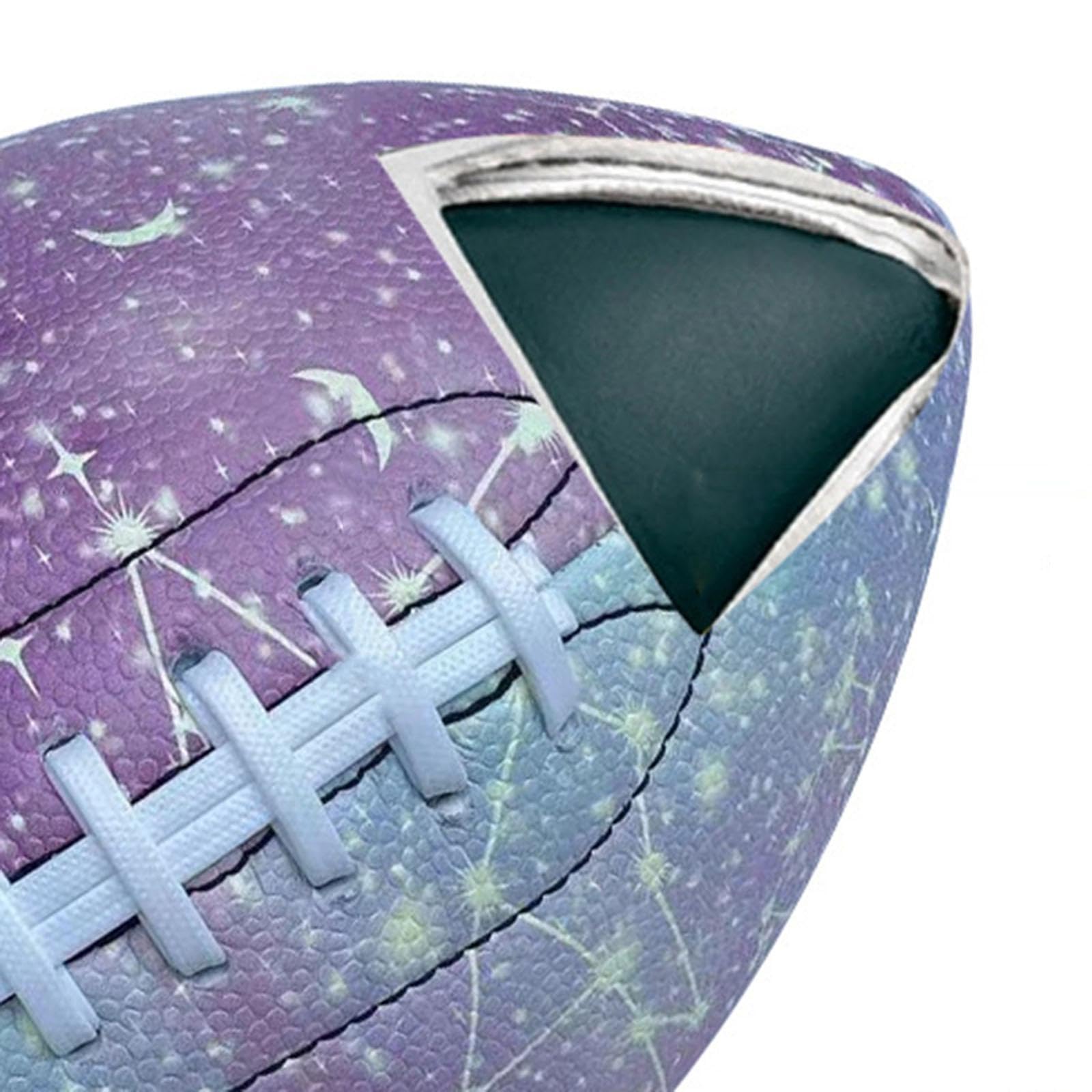 Balón de Rugby Luminoso Resistente Confeccionado en Caucho Flexible con Superficie Antideslizante Y Costura de Precisión Portátil para Entrenamiento D