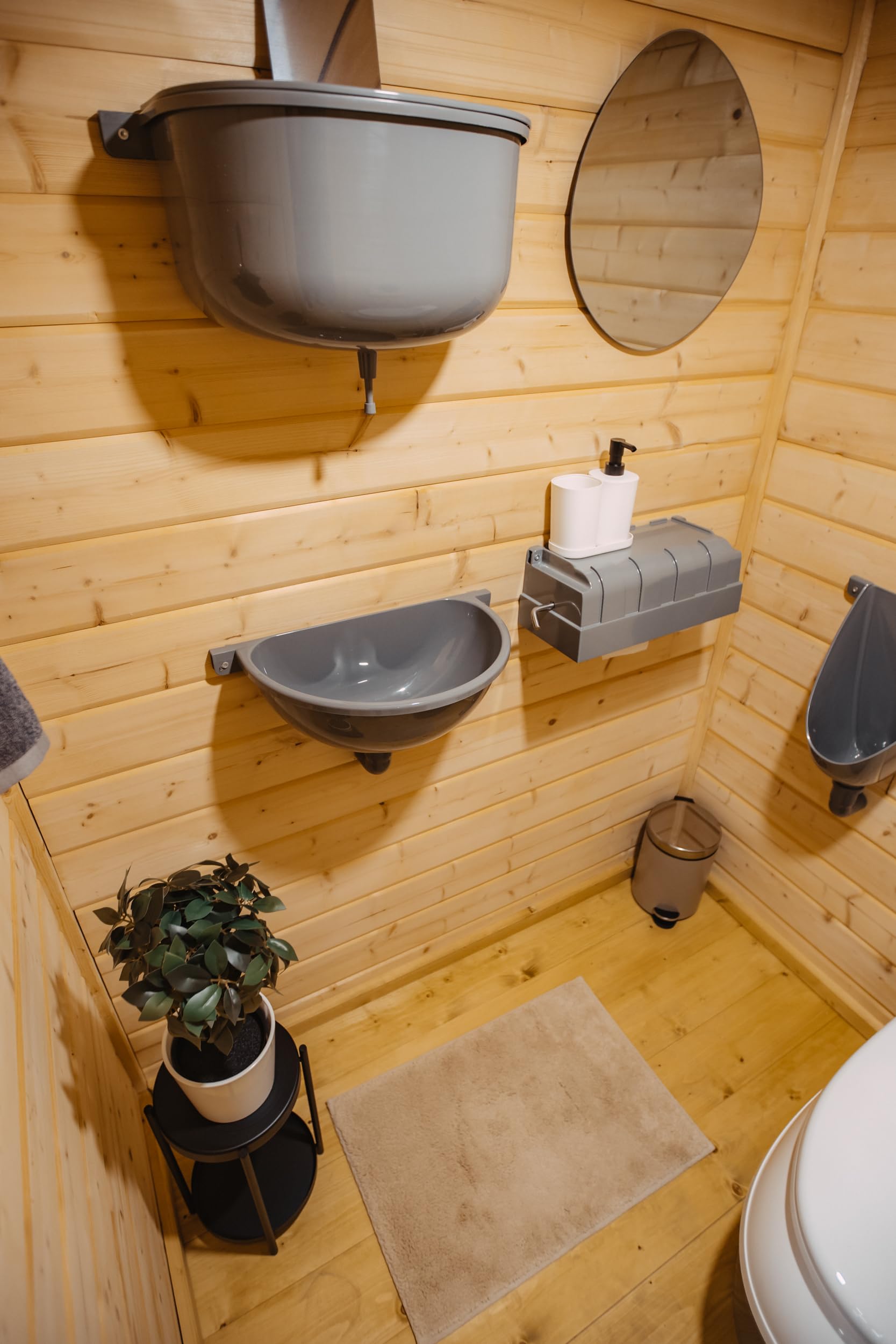 Urinoir kunststof pissoir met slang, urinoirzeef en accessoires