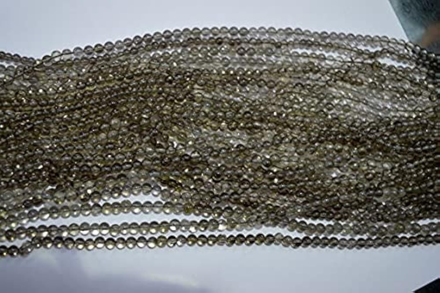 Quartz fumé naturel perles rondes 4-5 mm LKBEADS fil 13" pour DIY création bijoux