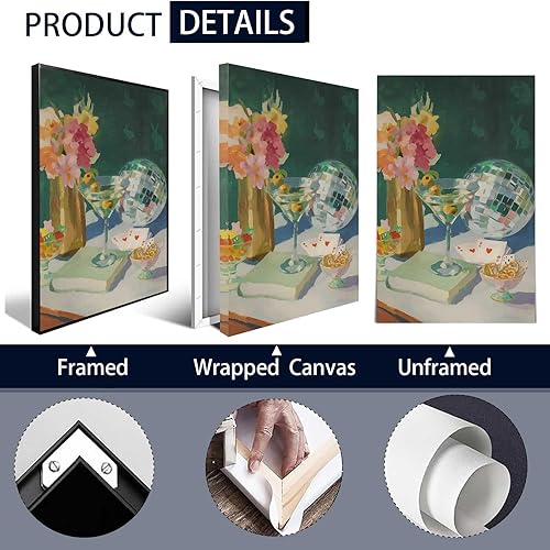 Miniatura 2 de Pósteres de bola de discoteca de Martini, decoración retro de bar, impresiones vibrantes de arte retro, arte de pared para el hogar, dormitorio,