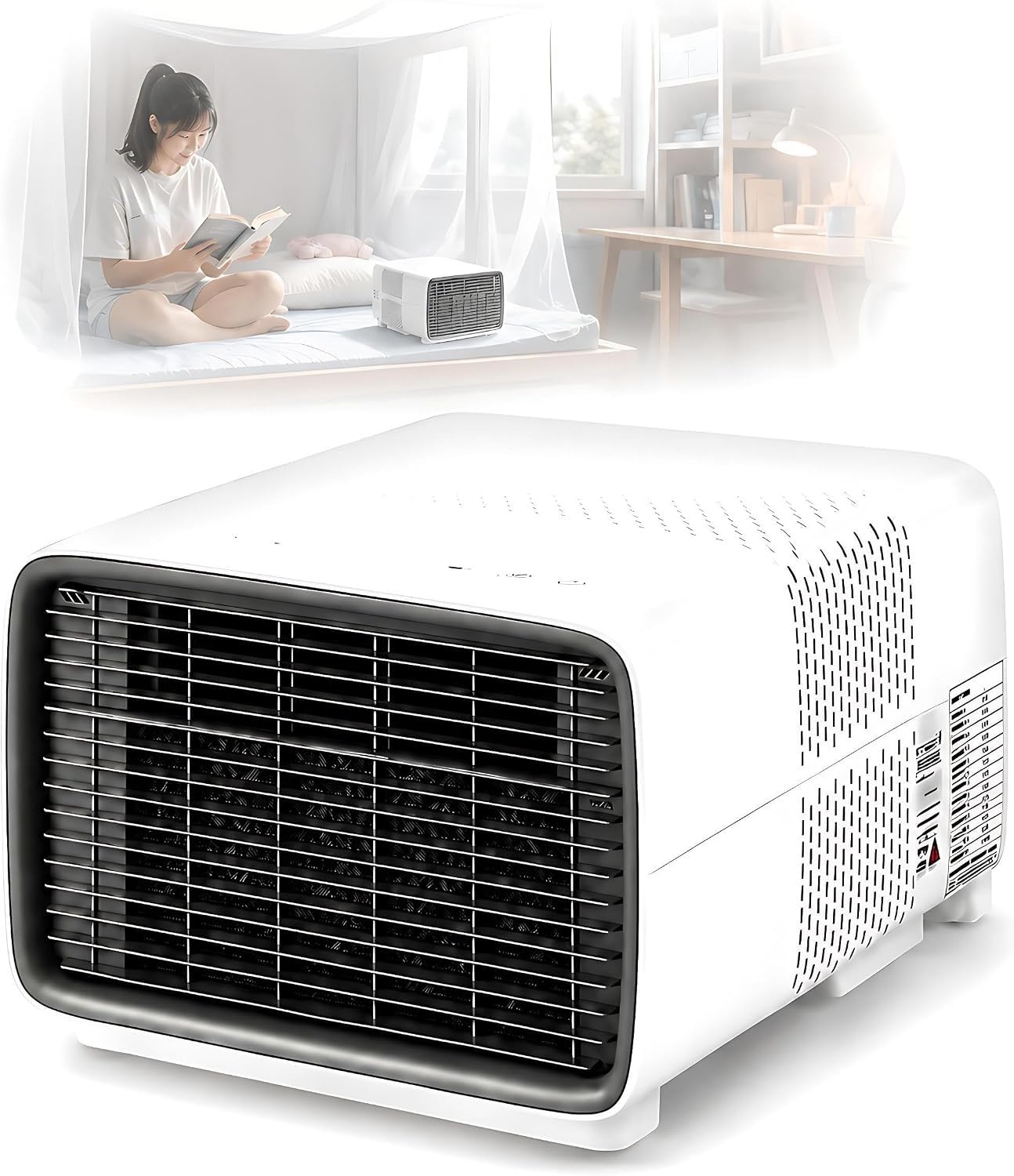 Jintvo One Color Portable Tent Air Conditioner 2700 Btu Room Cooler With Remote Control 12H Timer, No Installation Required, For Home Office Camping