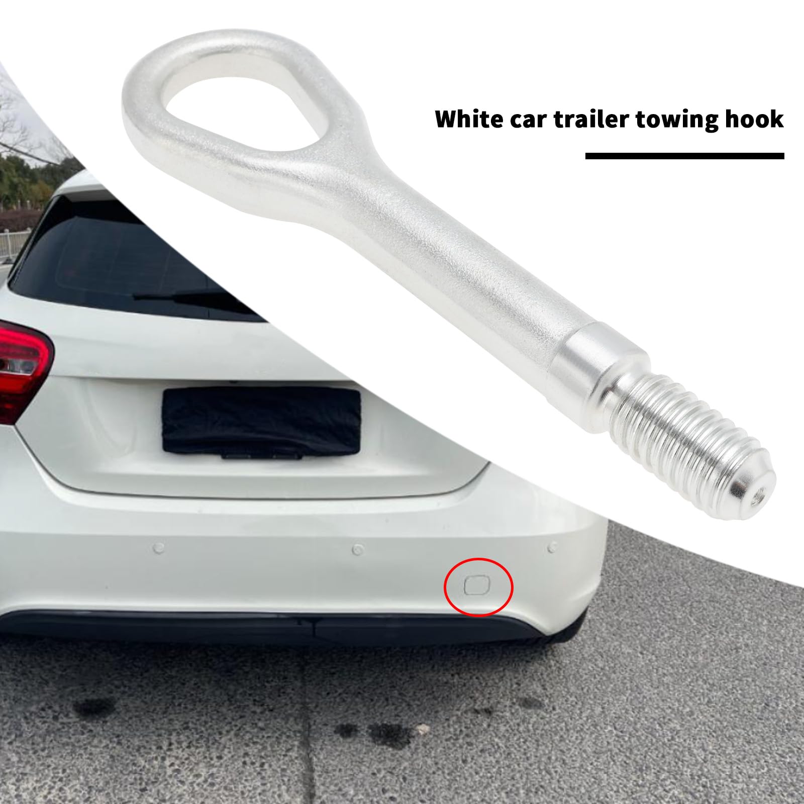 Gancho De Remolque Plateado Para Mercedes Clase A B C E S | Nº Pieza A2206280135 | Metal Resistente, Instalación Directa | Compatible W169, W245, W203 Y Más
